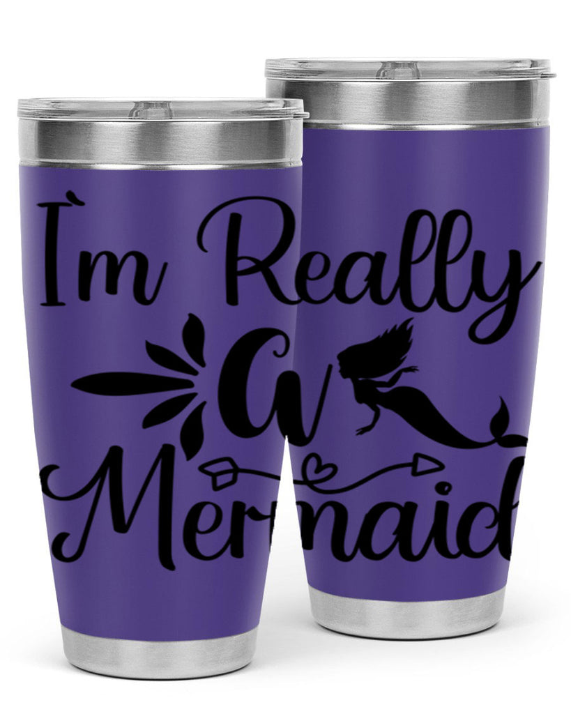 Im really a mermaid 261#- mermaid- Tumbler