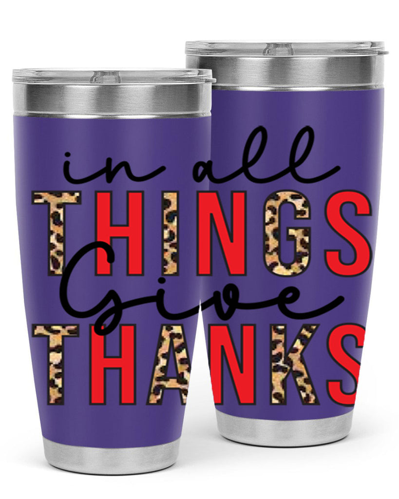In all things give thanks 352#- fall- Tumbler