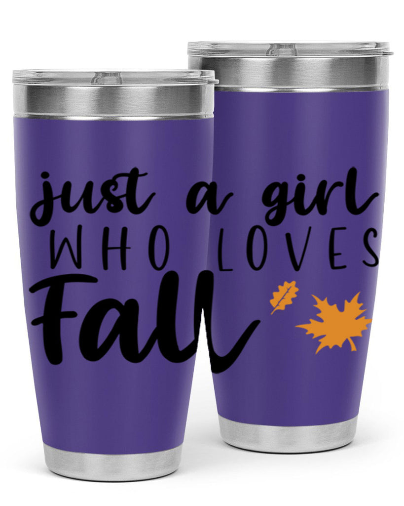 Just A Girl Who Loves Fall 380#- fall- Tumbler