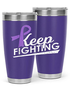 Keep Fighting Alzheimers Epilepsy Warrior Awareness Ribbon 189#- alzheimers- Cotton Tank