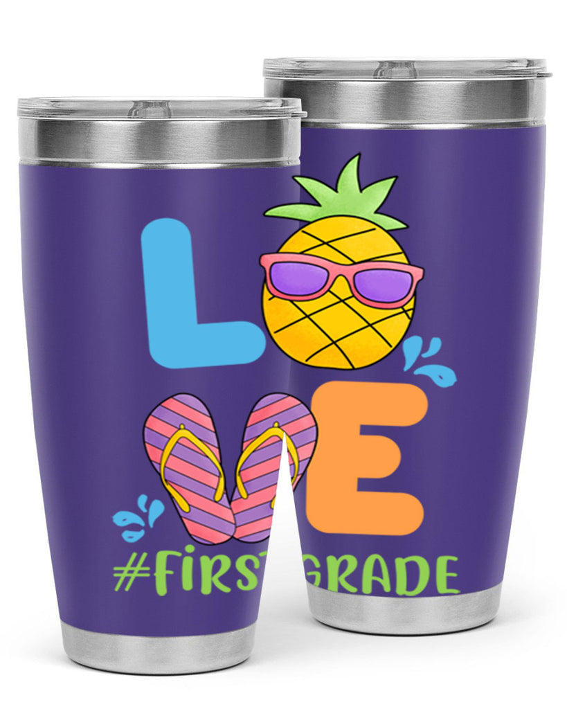 LOVE 1st Grade Summer Pineapple 8#- 1st grade- Tumbler