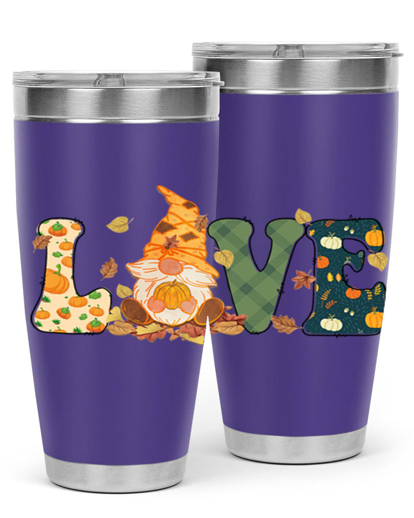 LOVEFallAutumnGnome 415#- fall- Tumbler