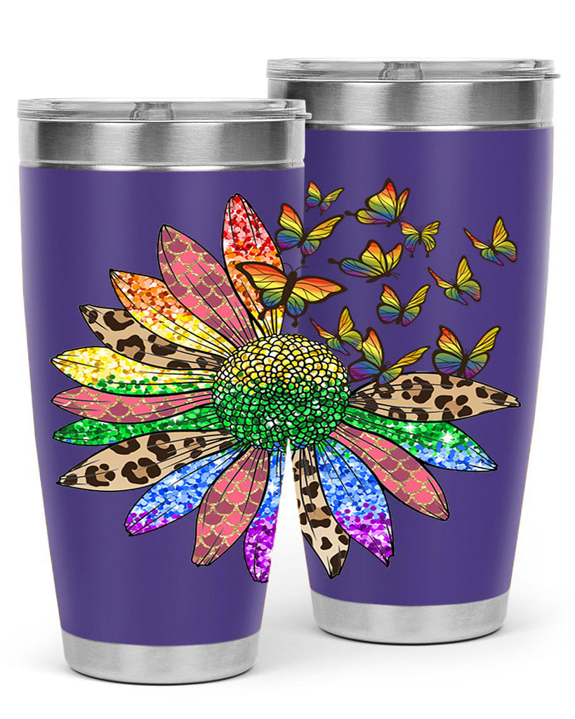 Lgbt Butterfly Sunflower  Png 52#- lgbt- Tumbler