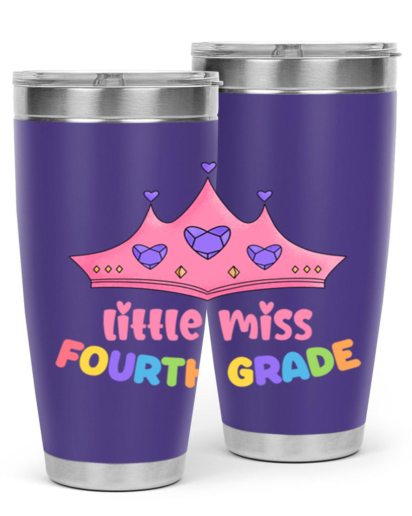 Little Miss 4th Grade 17- 4th  grade- Tumbler