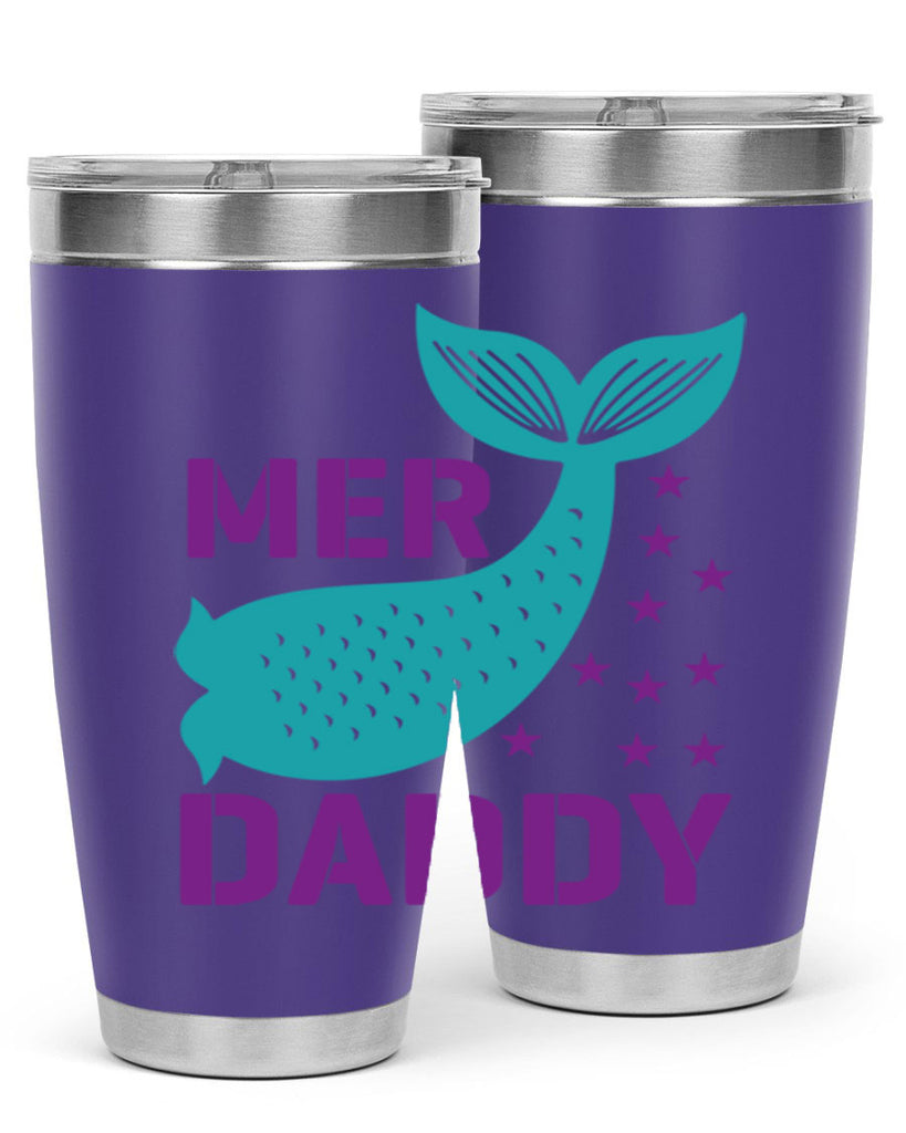Mer Daddy 326#- mermaid- Tumbler
