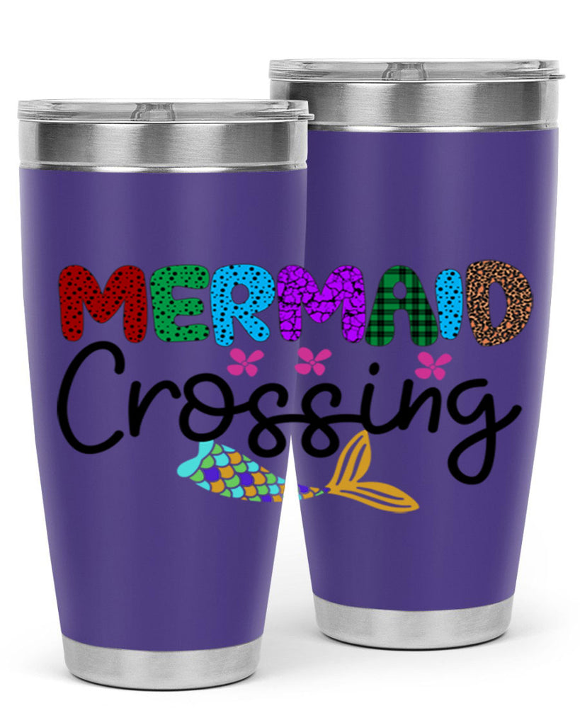 Mermaid Crossing 399#- mermaid- Tumbler