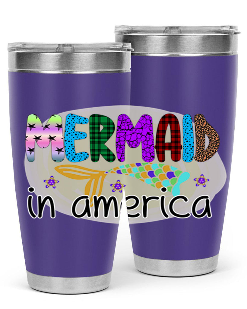 Mermaid In America 419#- mermaid- Tumbler