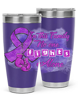 No One Figh Alone AlzheimerS Awareness 200#- alzheimers- Tumbler