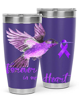 No One Figh Alone Ribbon Alzheimer 201#- alzheimers- Tumbler