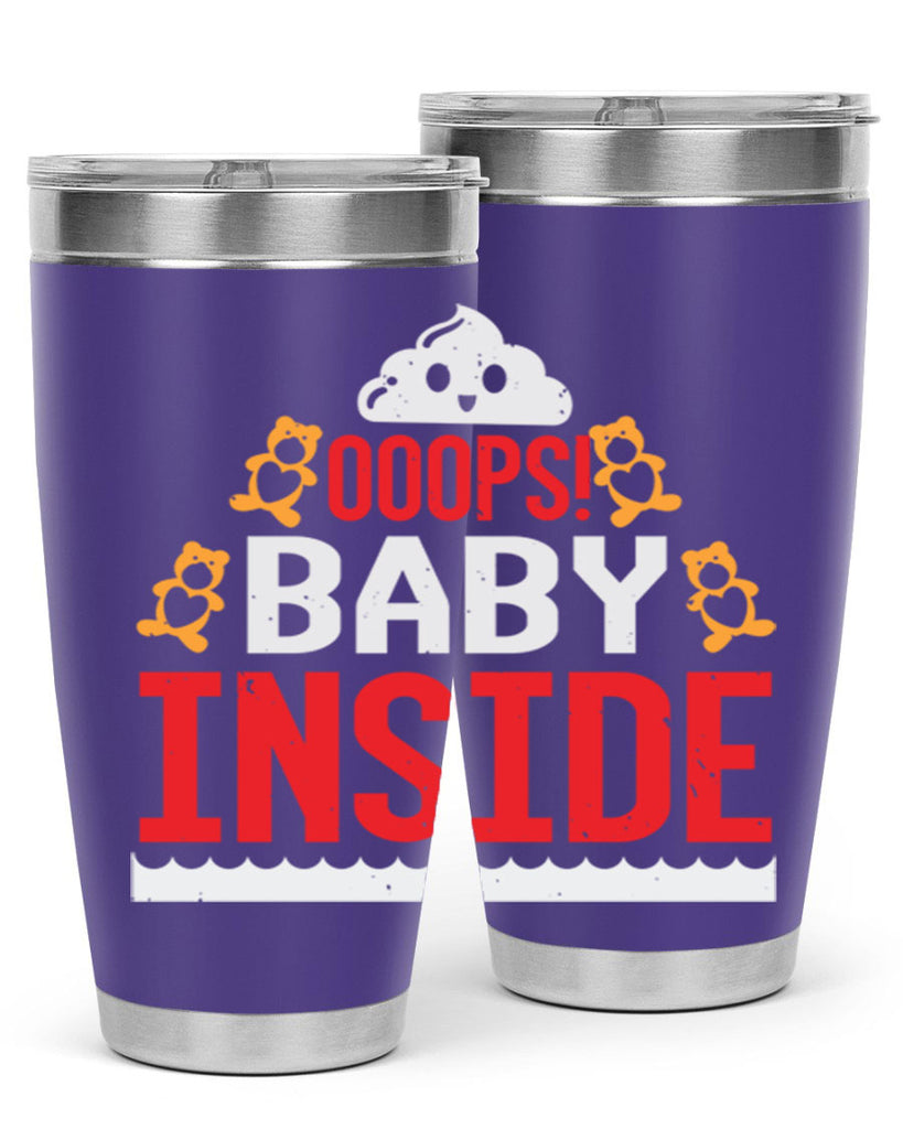 Ooops baby inside Style 24#- baby shower- tumbler