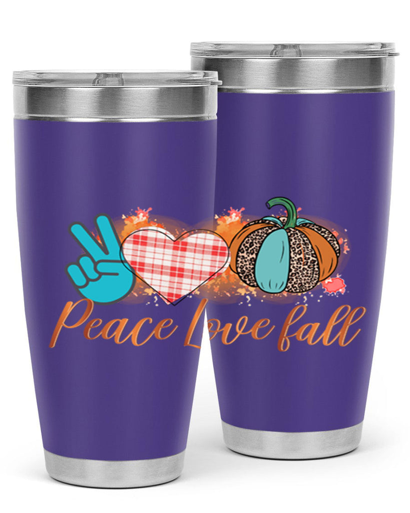 Peace Love Fall 466#- fall- Tumbler