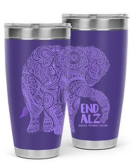 Purple Elephant Alzheimer Awareness 210#- alzheimers- Cotton Tank