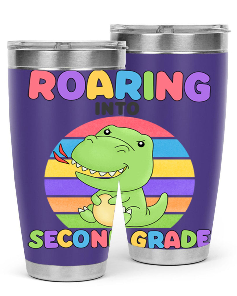 Roaring to 2nd Grade Trex 23#- second grade- Tumbler