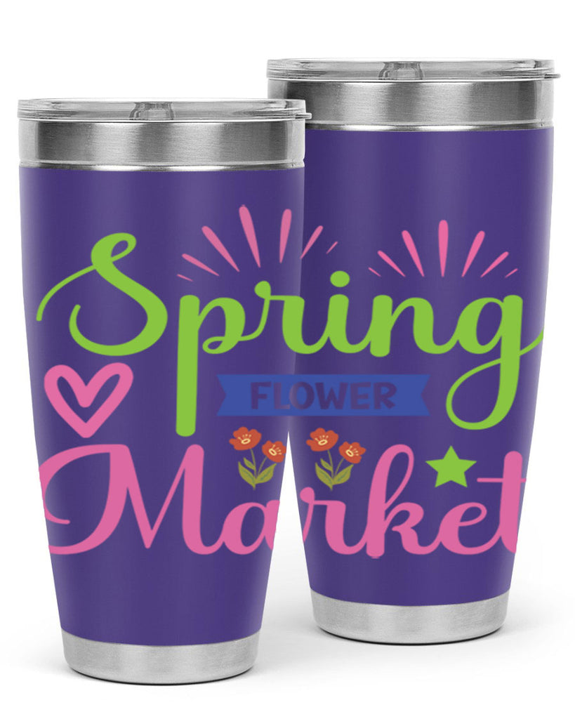 Spring Flower Market  487#- spring- Tumbler