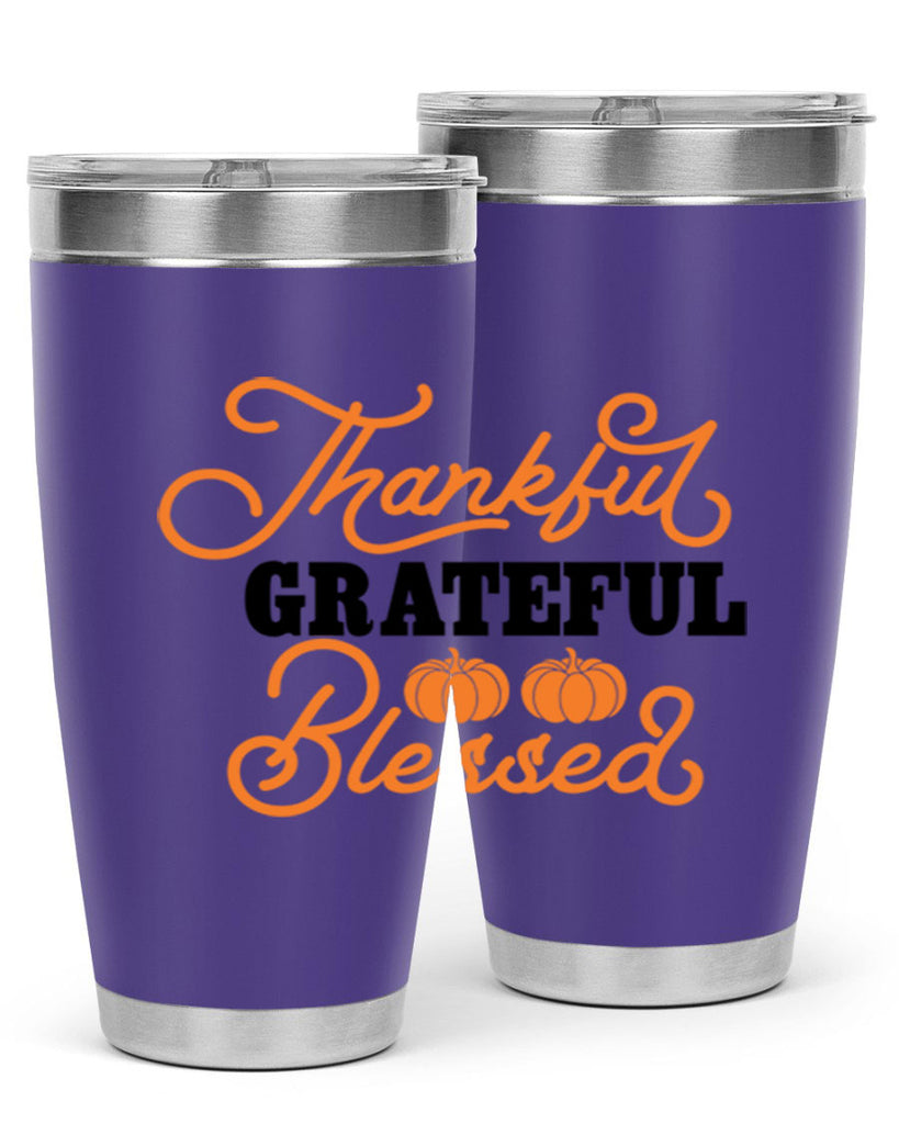 Thankful Grateful Blessed 604#- fall- Tumbler