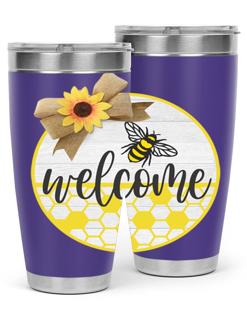 Welcome Bee and hive Mockup566#- spring- Tumbler