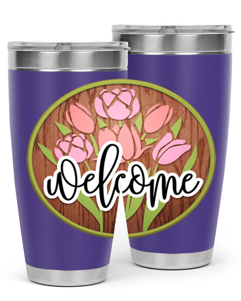 Welcome flowers bouquet Mockup570#- spring- Tumbler