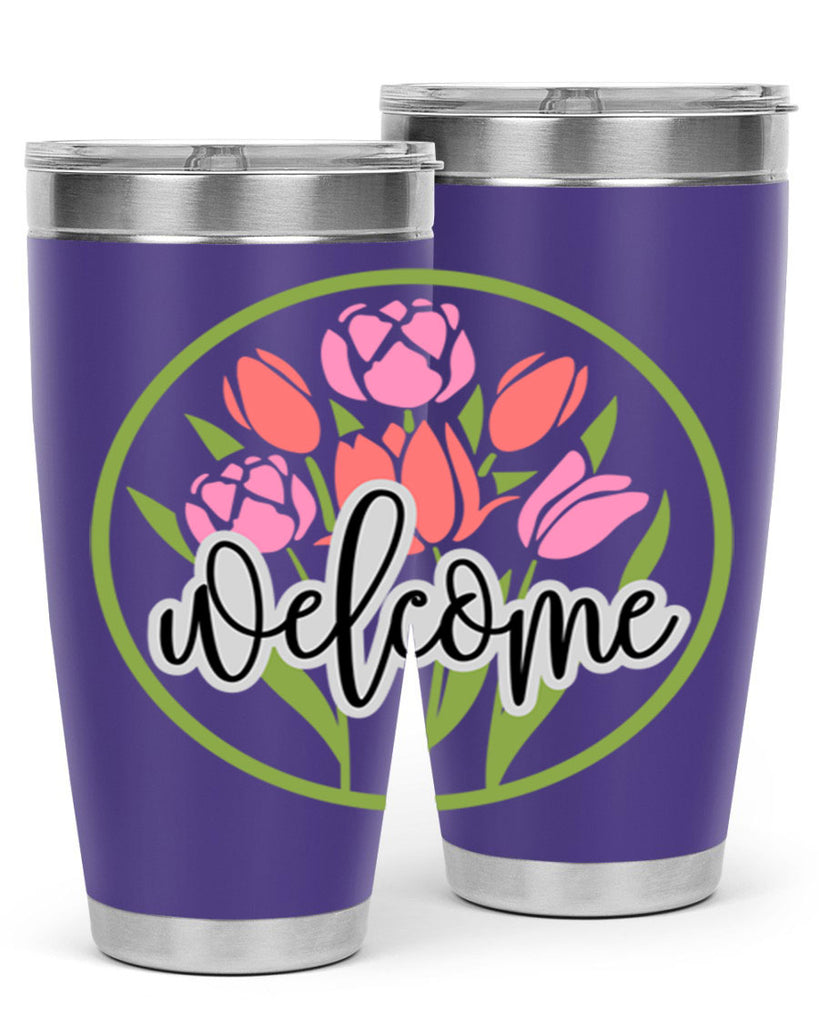 Welcome flowers bouquet571#- spring- Tumbler