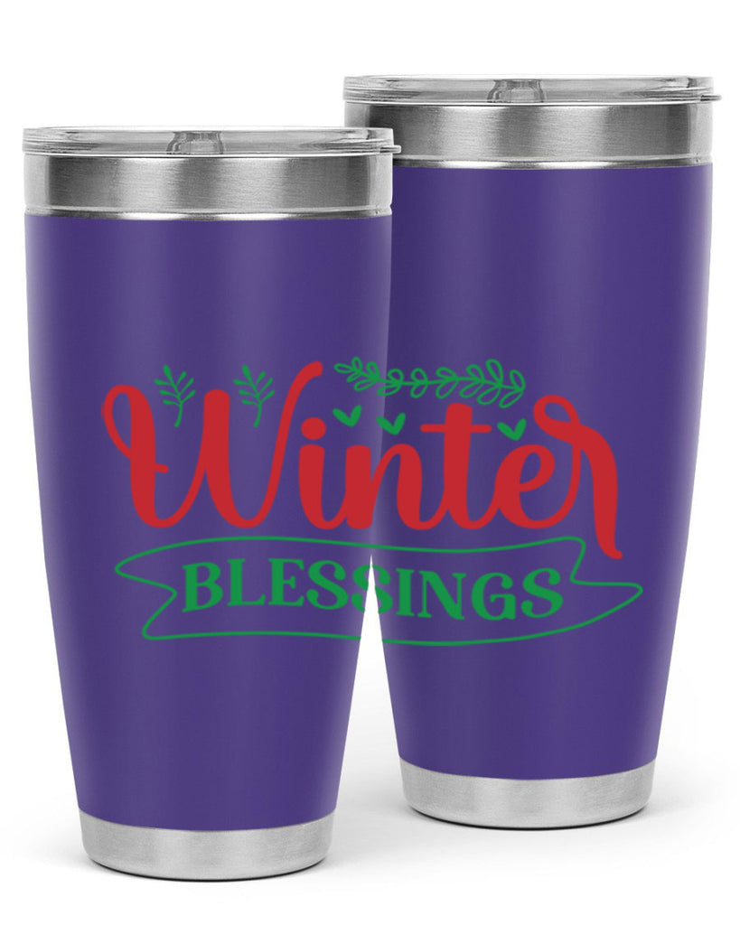 Winter Blessings 494#- winter- Tumbler