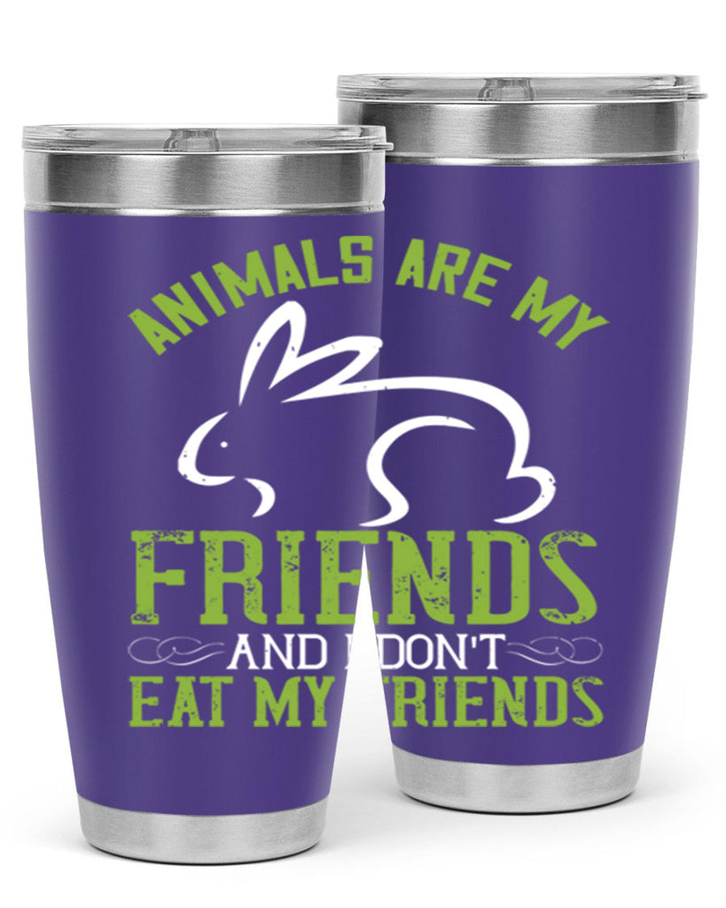 animals are my friends and i dont eat my friendss 104#- vegan- Tumbler