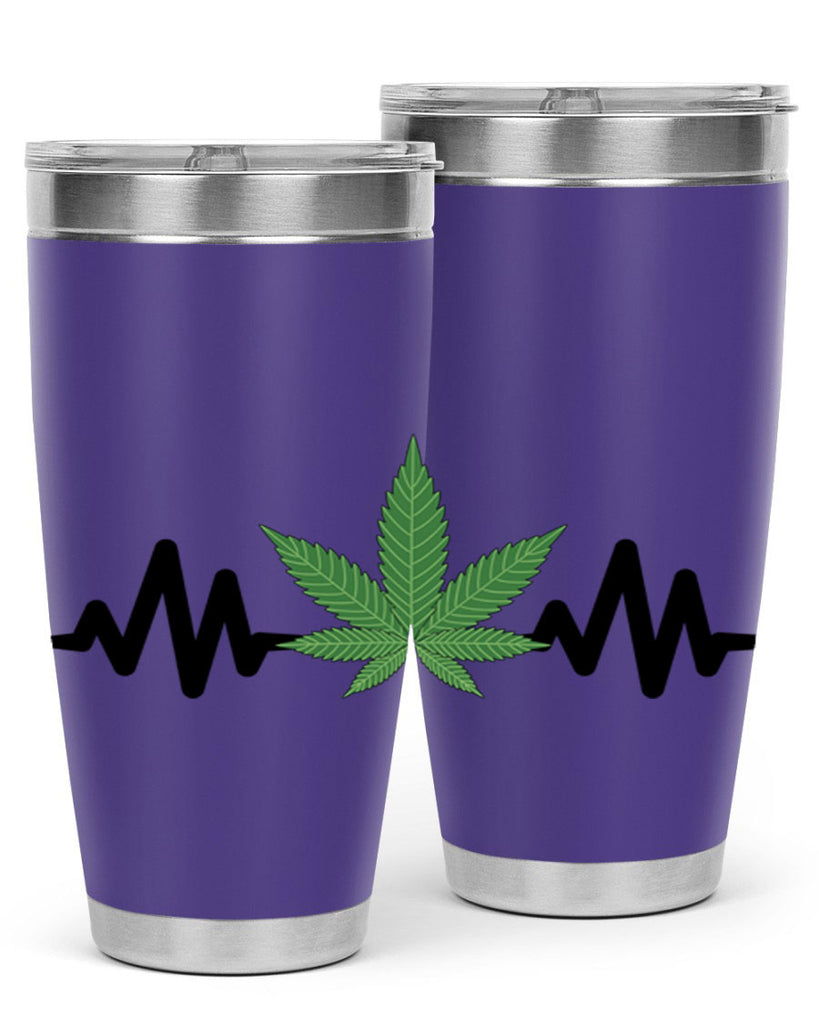 cannabis heartbeat 46#- marijuana- Tumbler