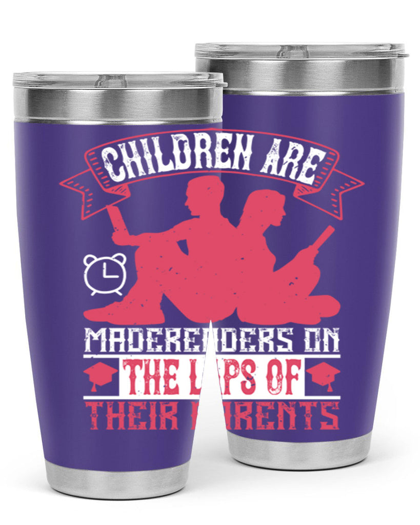 children are made readers on the laps of their parents 73#- reading- Tumbler