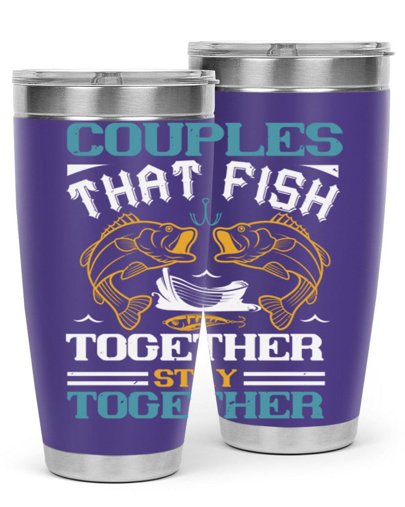 couples that fish together 169#- fishing- Tumbler