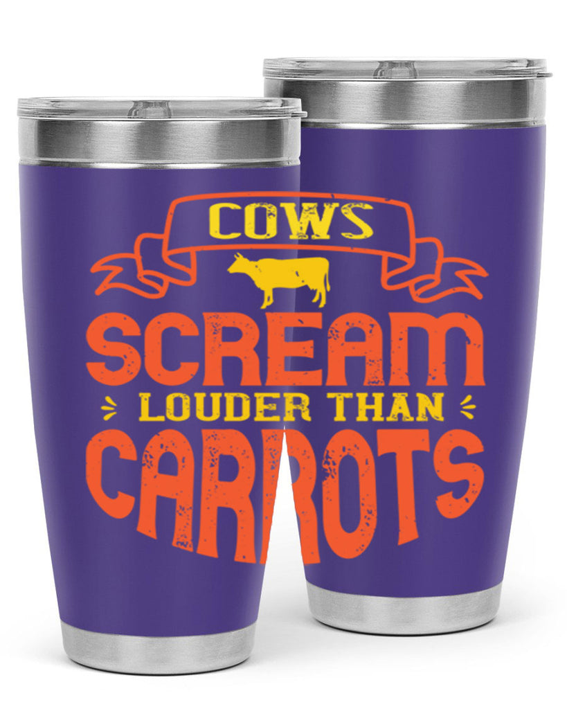 cows scream louder than carrots 71#- vegan- Tumbler