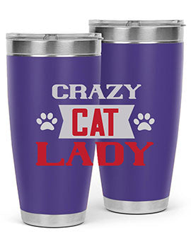 crazy cat lady Style 44#- cat- Tumbler