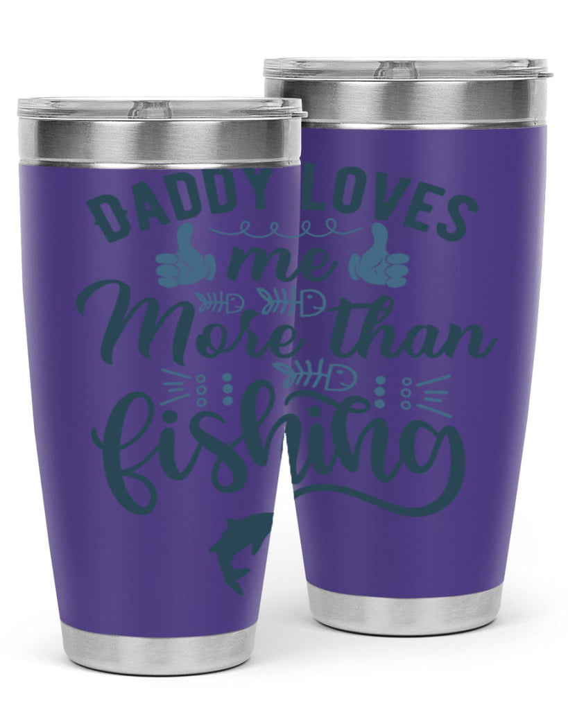 daddy loves me 167#- fishing- Tumbler