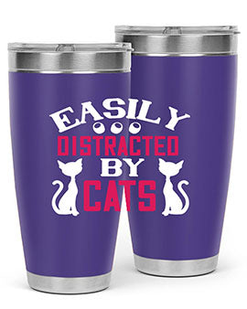 easily distracted by cats Style 46#- cat- Tumbler