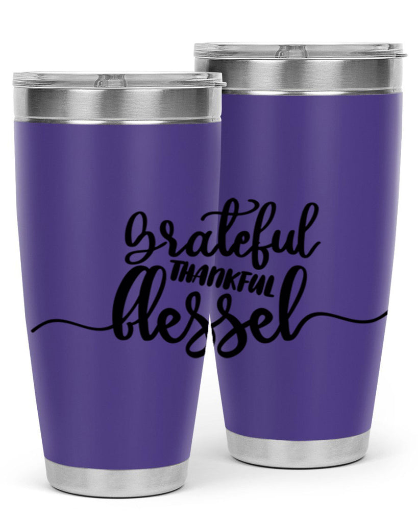 grateful thankful blessed 56#- thanksgiving- Tumbler