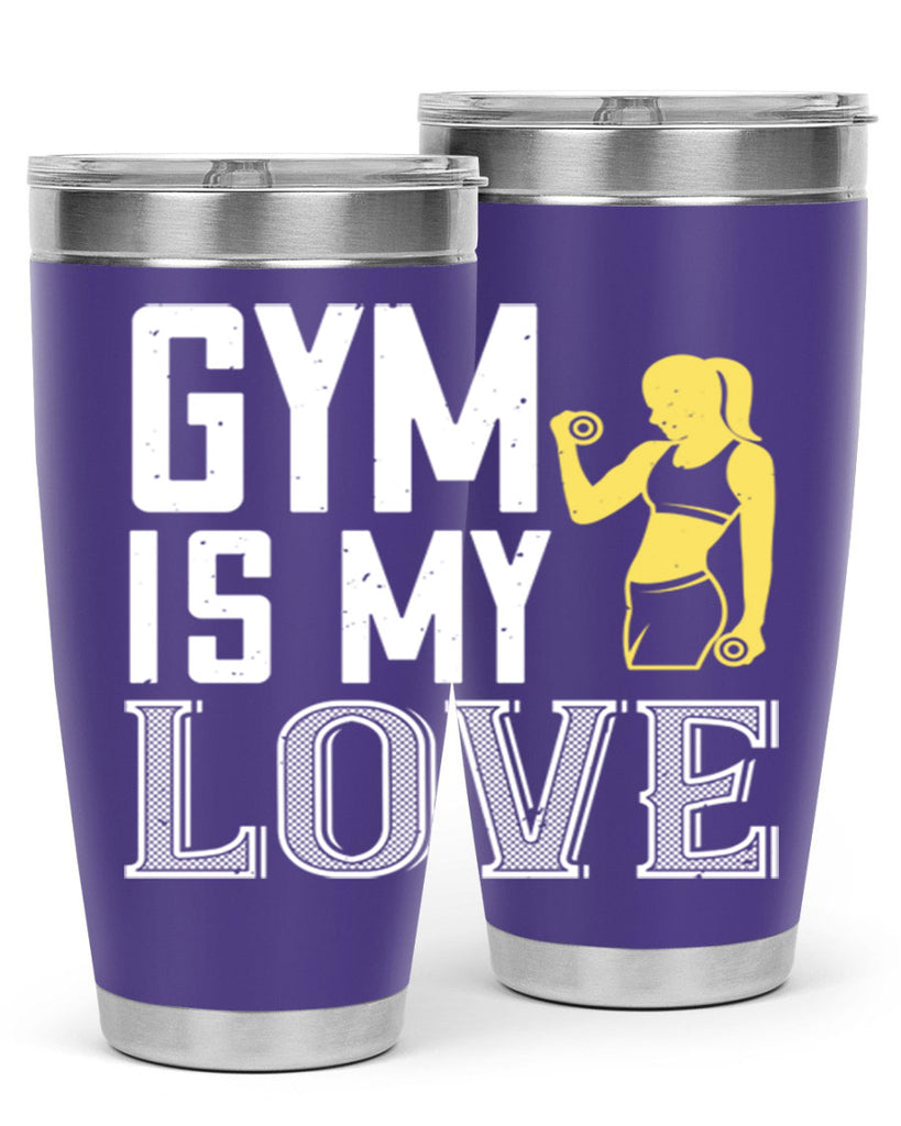 gym is my love 98#- gym- Tumbler