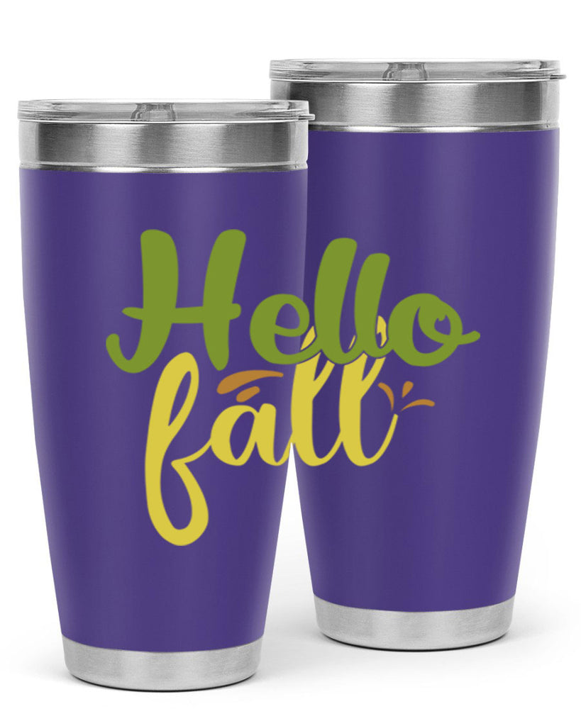 hello fall 55#- thanksgiving- Tumbler