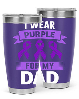 i wear purple for my 187#- alzheimers- Tumbler