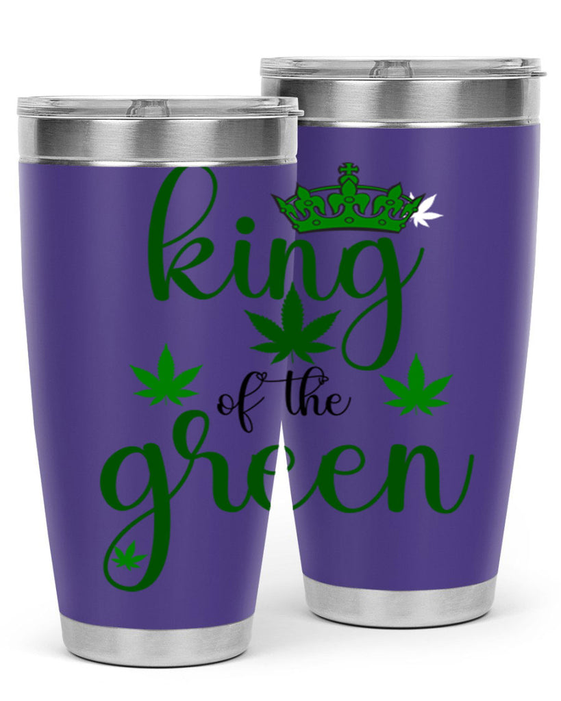 king of the green 177#- marijuana- Tumbler