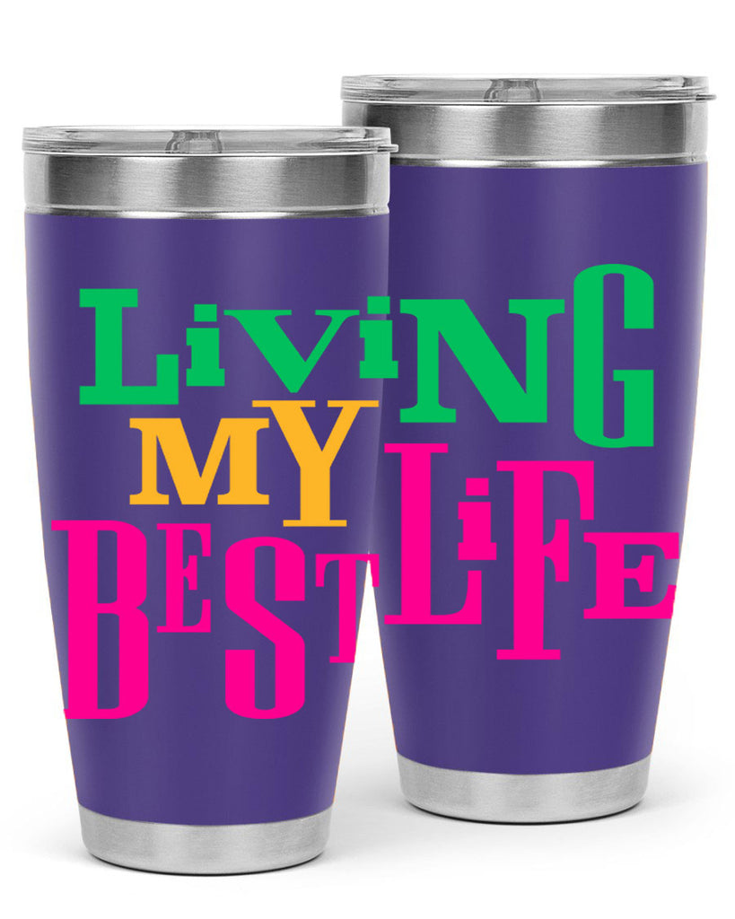 living my best life 96#- black words phrases- Cotton Tank