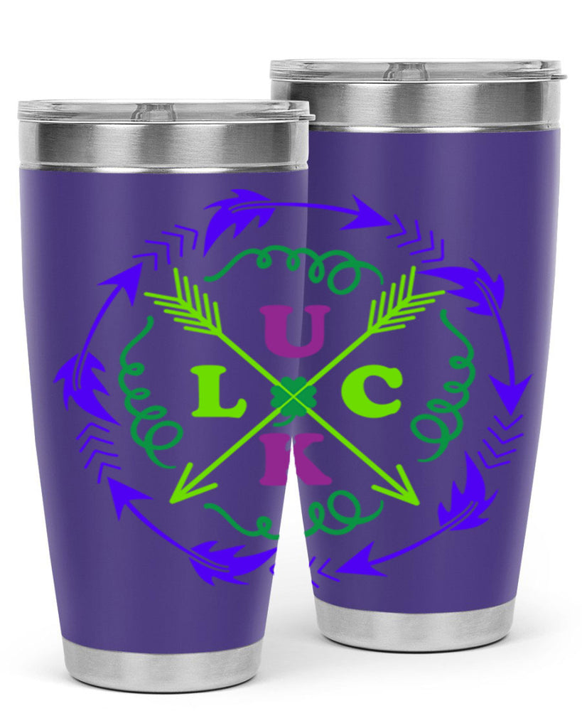 luck 17#- mardi gras- Tumbler