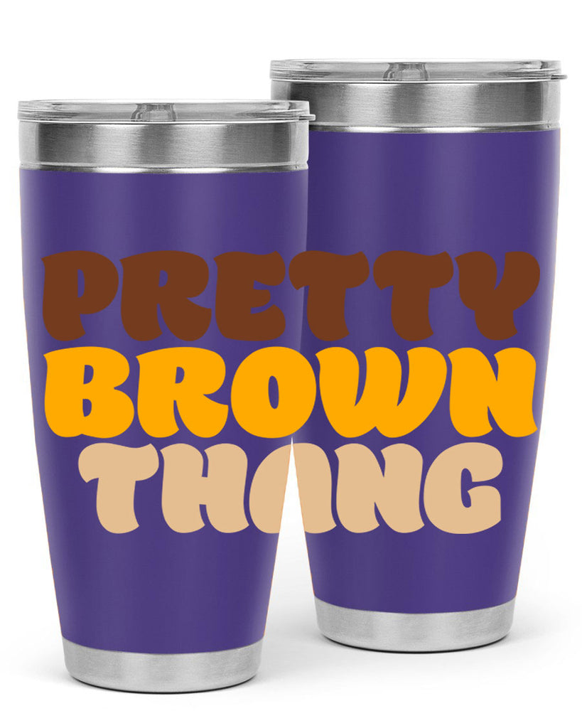 pretty  brown thang 52#- black words phrases- Cotton Tank