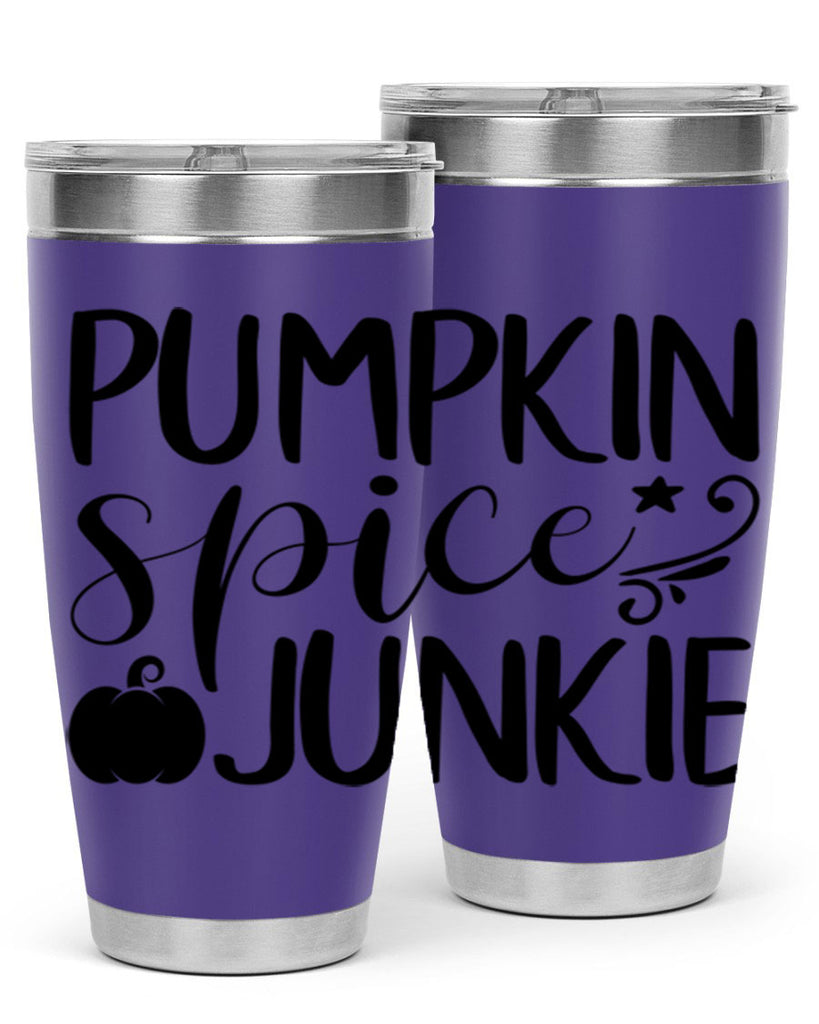 pumpkin spice junkie 548#- fall- Tumbler