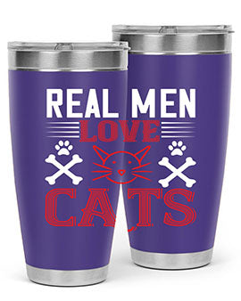 real man love cats Style 113#- cat- Tumbler