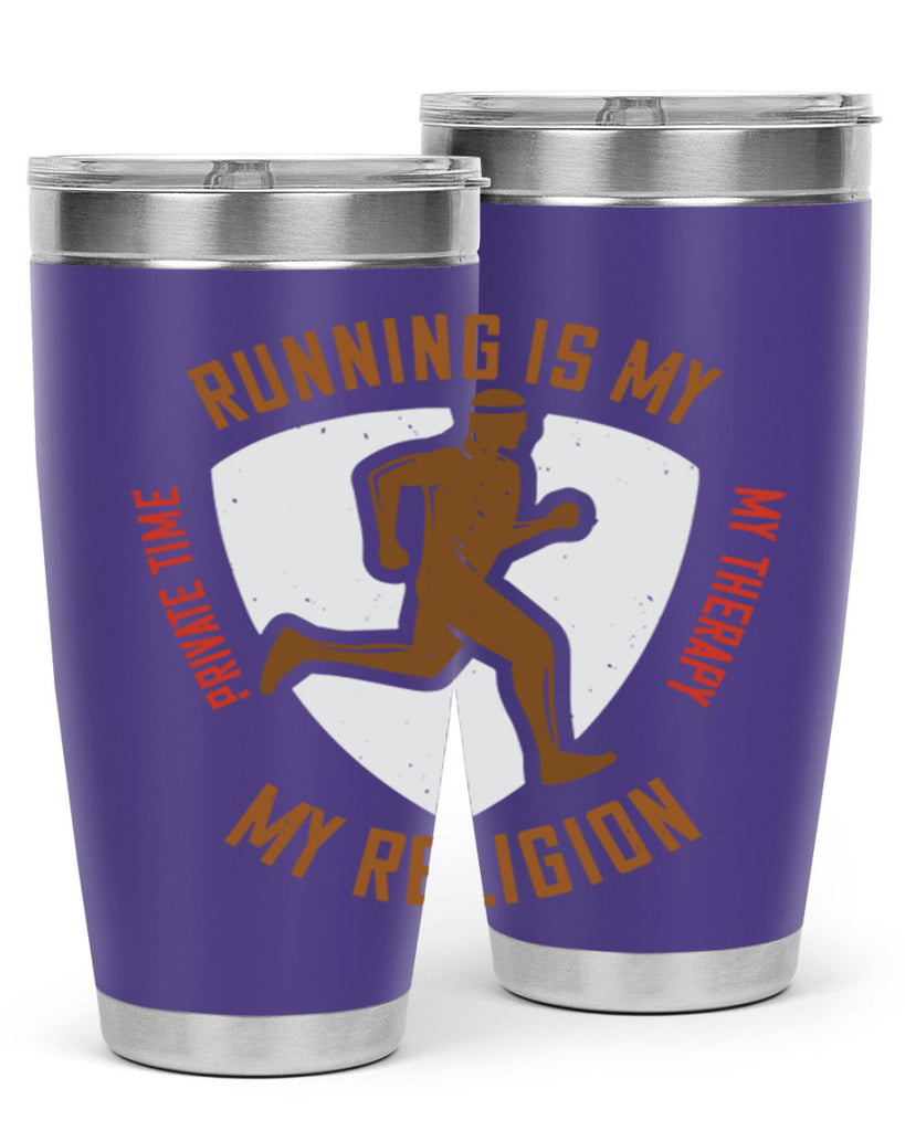 running is my private time my therapy my religion 21#- running- Tumbler