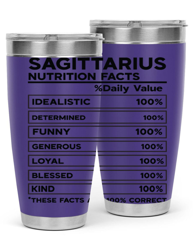 sagittarius Nutrition Facts 400#- zodiac- Tumbler