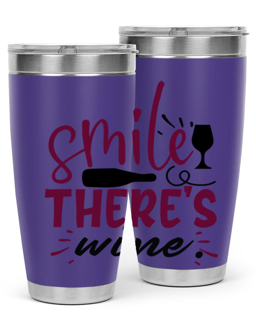 smile theres wine 159#- wine- Tumbler