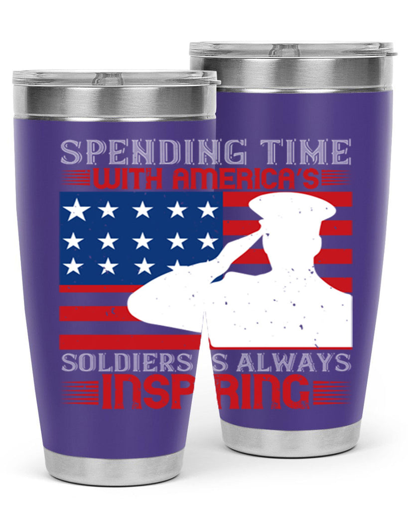 spending time with americas 90#- Veterns Day- Tumbler