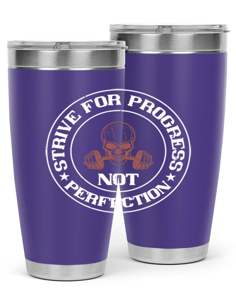 strive for progress not perfection 72#- gym- Tumbler