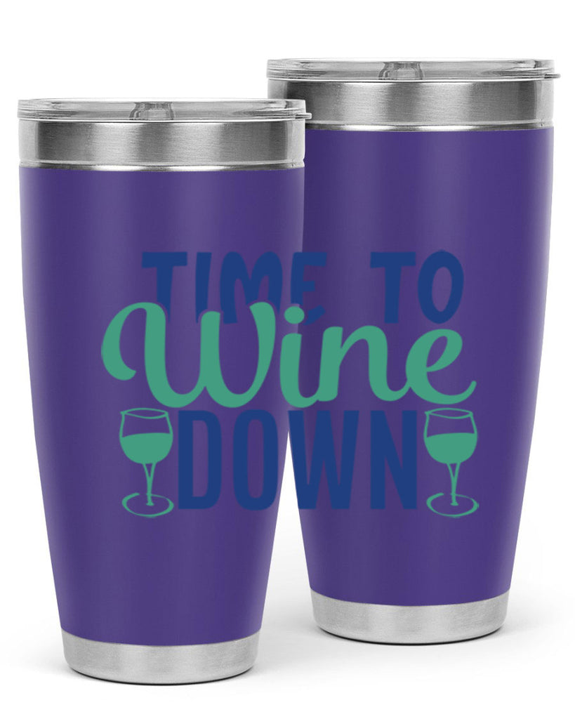 time to wine down 150#- wine- Tumbler