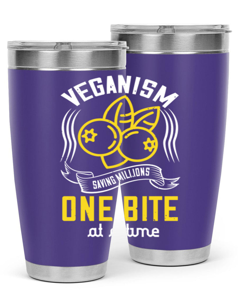 veganism saving millions one bite at a time 13#- vegan- Tumbler