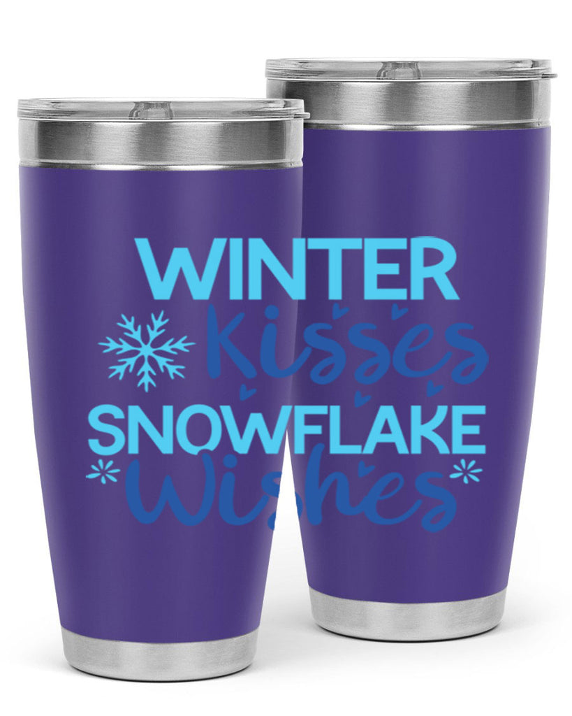 winter kisses snowflake wishes 519#- winter- Tumbler