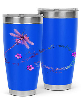 Alzheimer Awareness Dragonfly Remember 1#- alzheimers- Tumbler